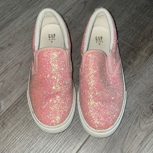 Gap Girl Pink Glitter Slip On shoes in size 2